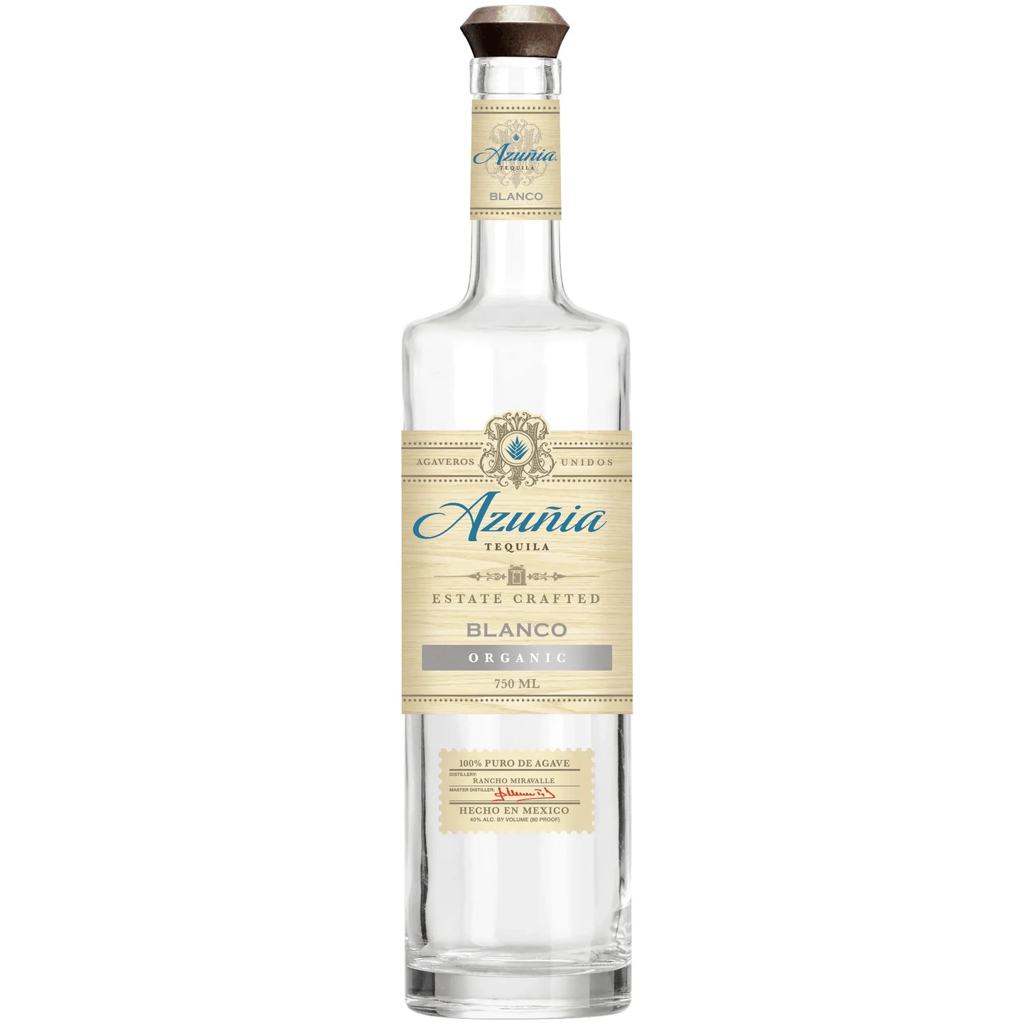 AZUNIA TEQUILA BLANCO ORGANIC 750ML MIAMI LIQUOR WINE STORE