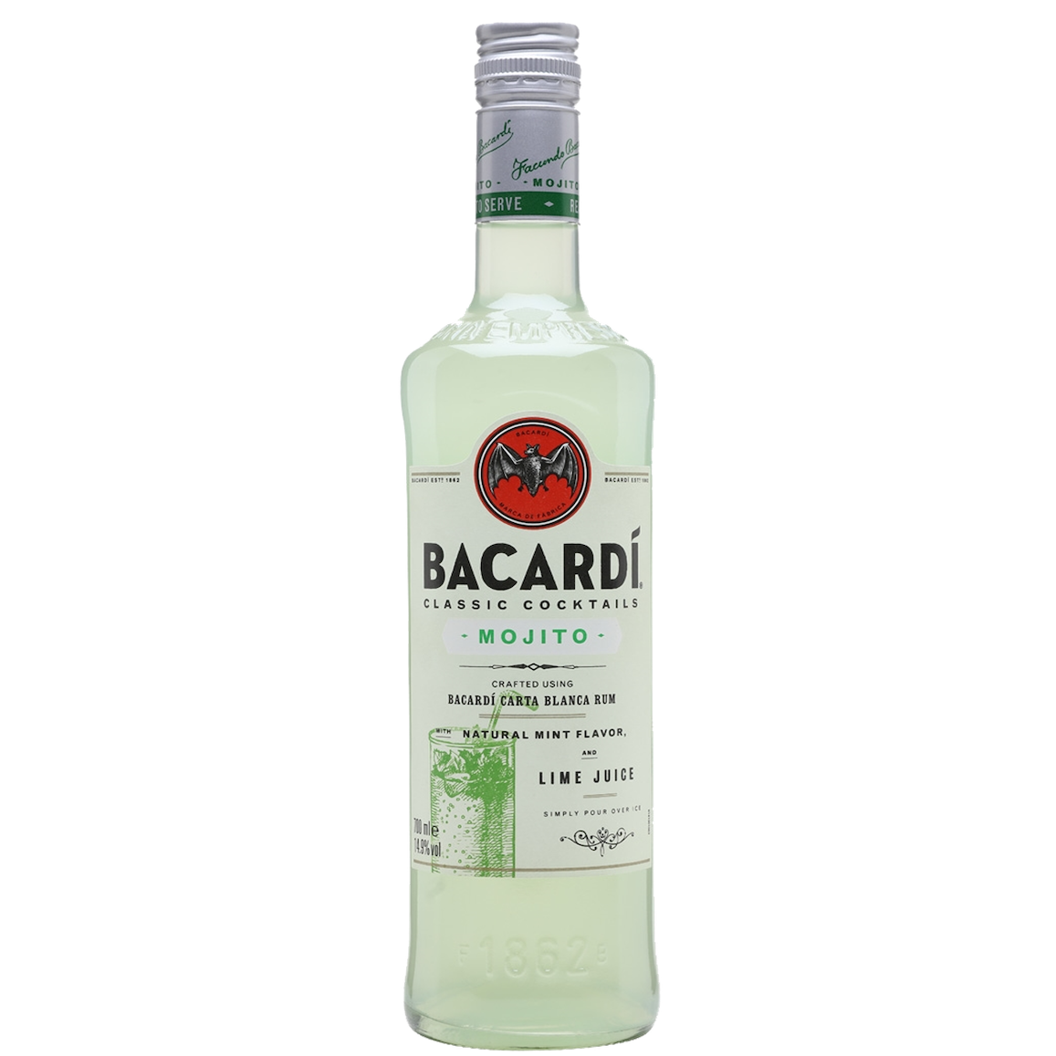 BACARDI CLASSIC COCKTAILS MOJITO 750ML MIAMI LIQUOR WINE STORE