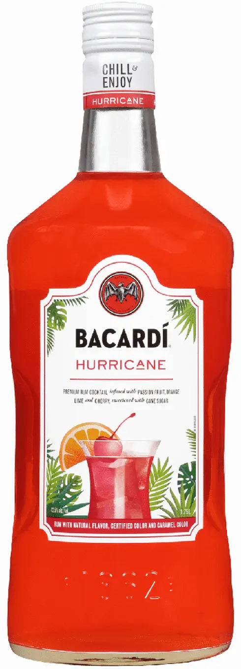BACARDI CLASSIC COCKTAILS RED HURRICANE 1.75L MIAMI LIQUOR WINE STORE