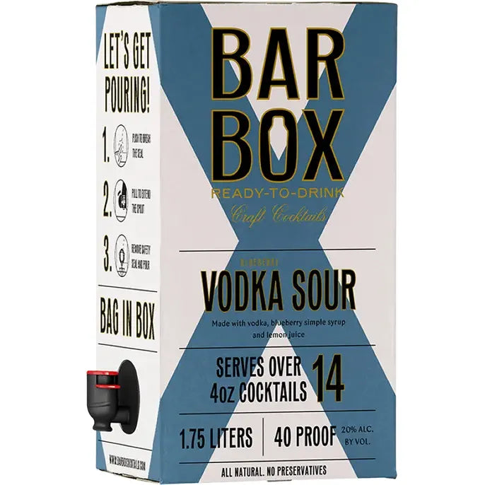 BAR BOX BLUEBERRY VODKA SOUR 1.75L MIAMI LIQUOR WINE STORE