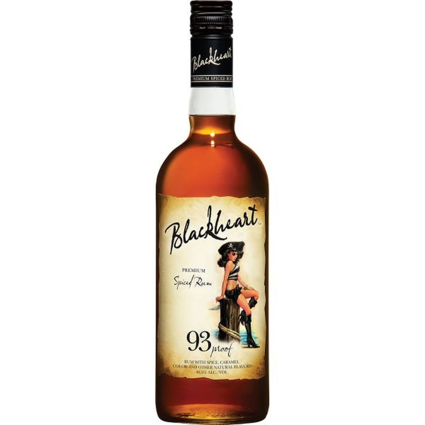 BLACKHEART SPICED RUM 93 PROOF 750ML MIAMI LIQUOR WINE STORE