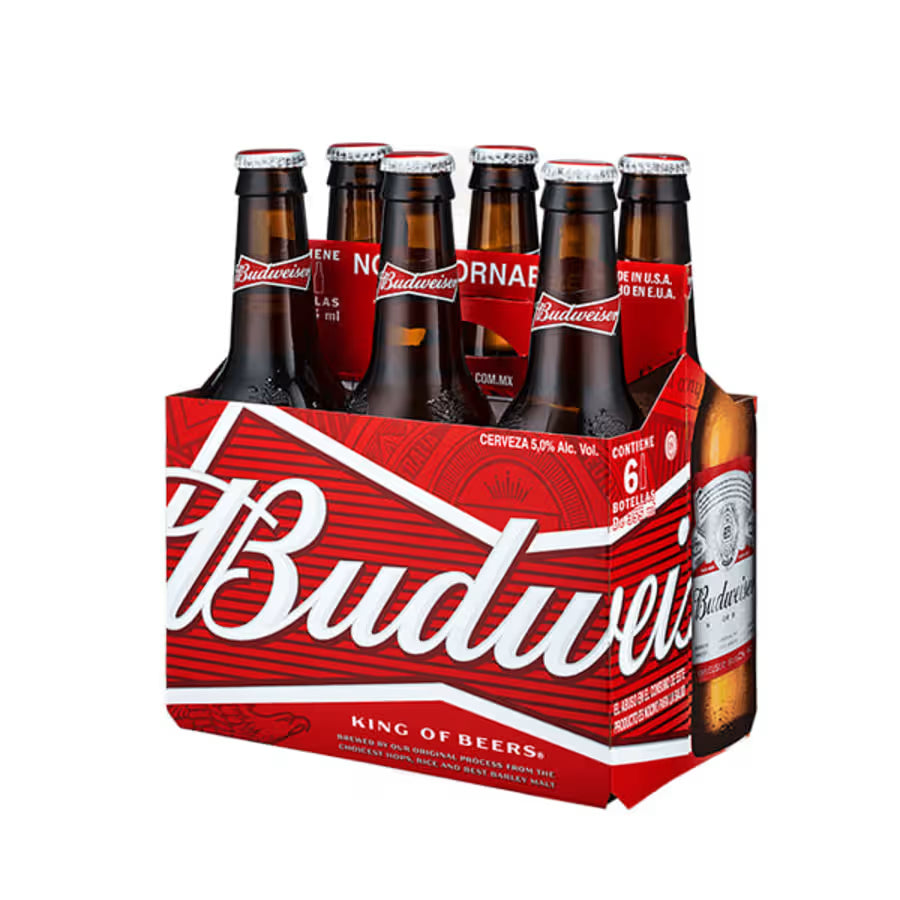 BUDWEISER BOTTLE 6PK MIAMI LIQUOR WINE STORE