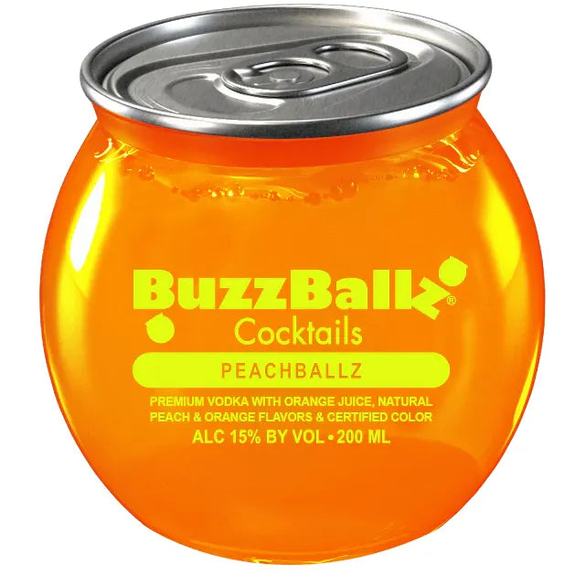 BUZZBALLZ COCKTAILS PEACHBALLZ 200ML MIAMI LIQUOR WINE STORE