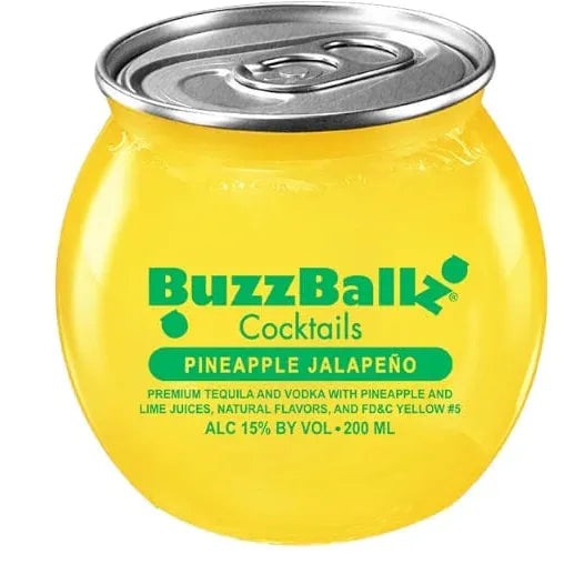 BUZZBALLZ COCKTAILS PINEAPPLE JALAPENO 200ML MIAMI LIQUOR WINE STORE