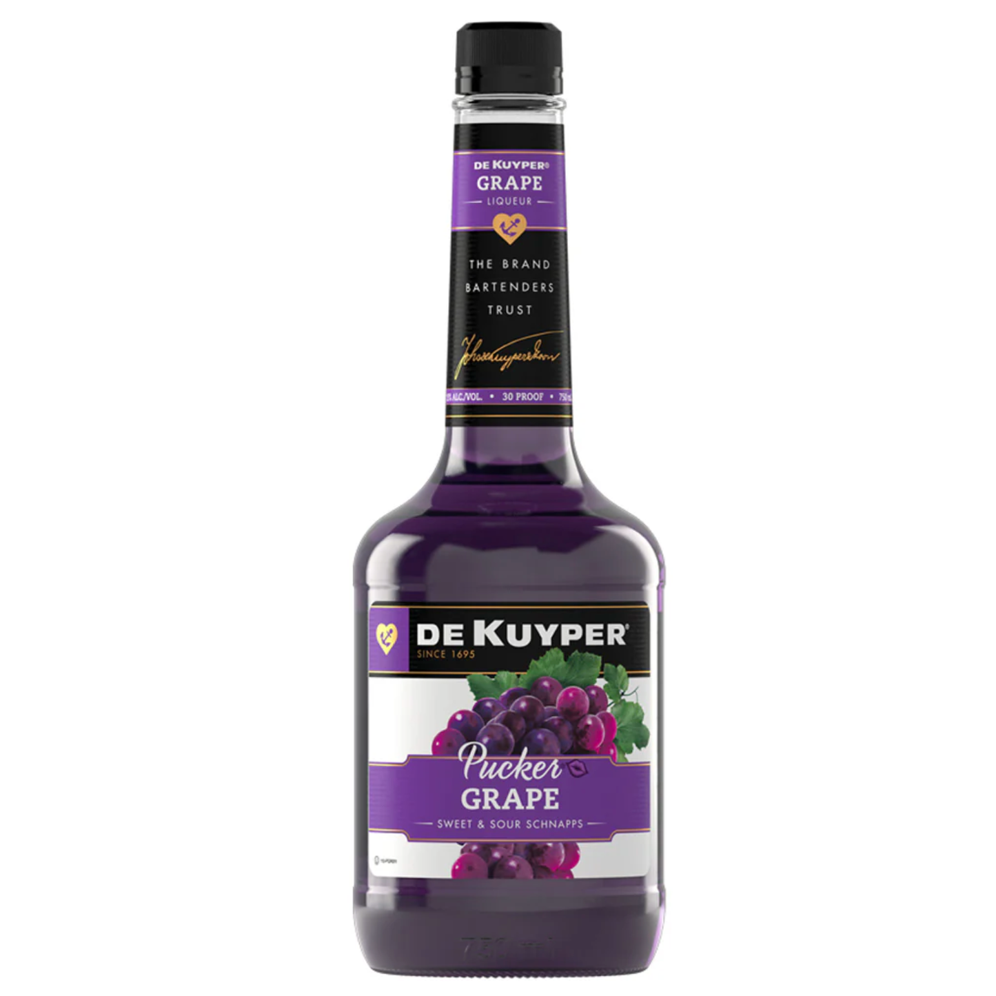 DEKUYPER PUCKER GRAPE SWEET & SOUR SCHNAPPS 750ML MIAMI LIQUOR WINE STORE
