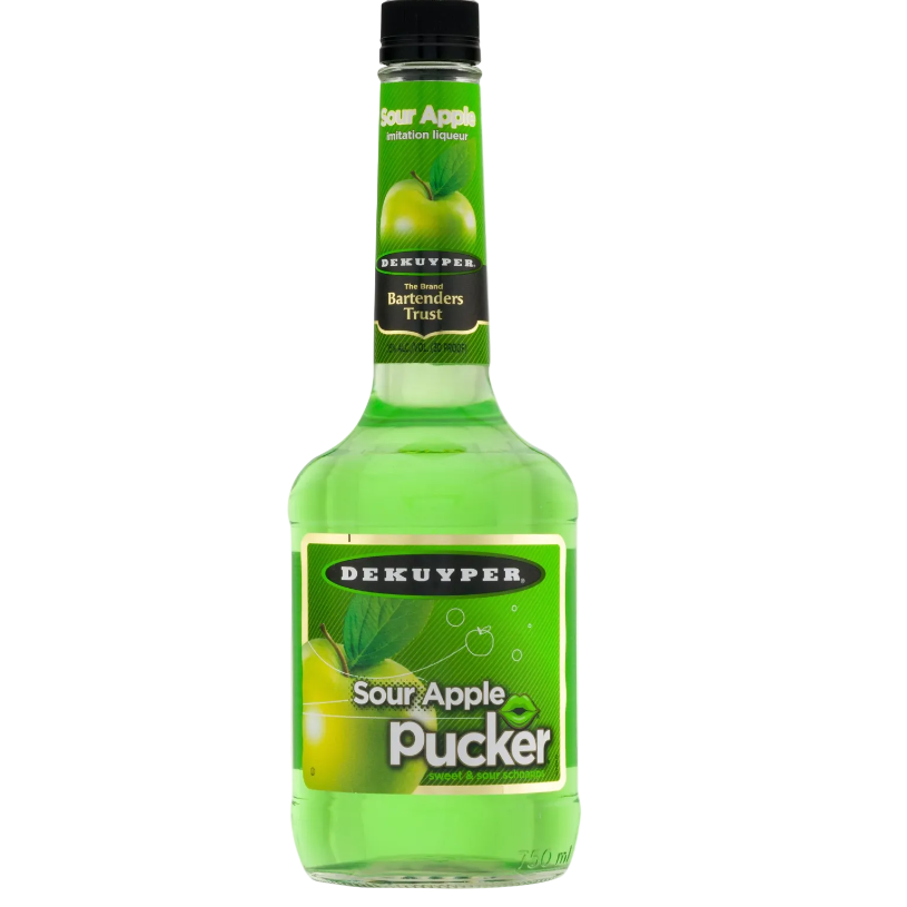 DEKUYPER PUCKER SOUR APPLE 750ML MIAMI LIQUOR WINE STORE