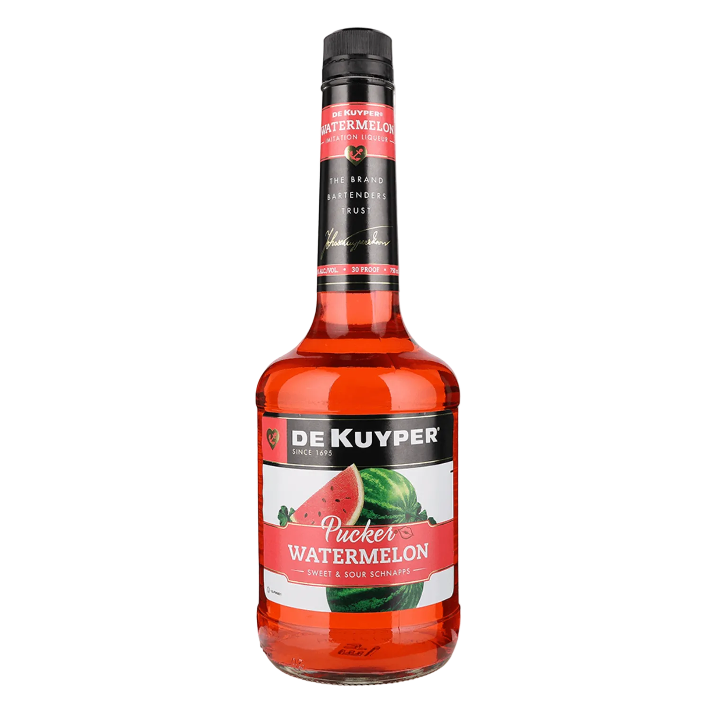 DEKUYPER PUCKER WATERMELON & SOUR SCHNAPPS 750ML MIAMI LIQUOR WINE STORE