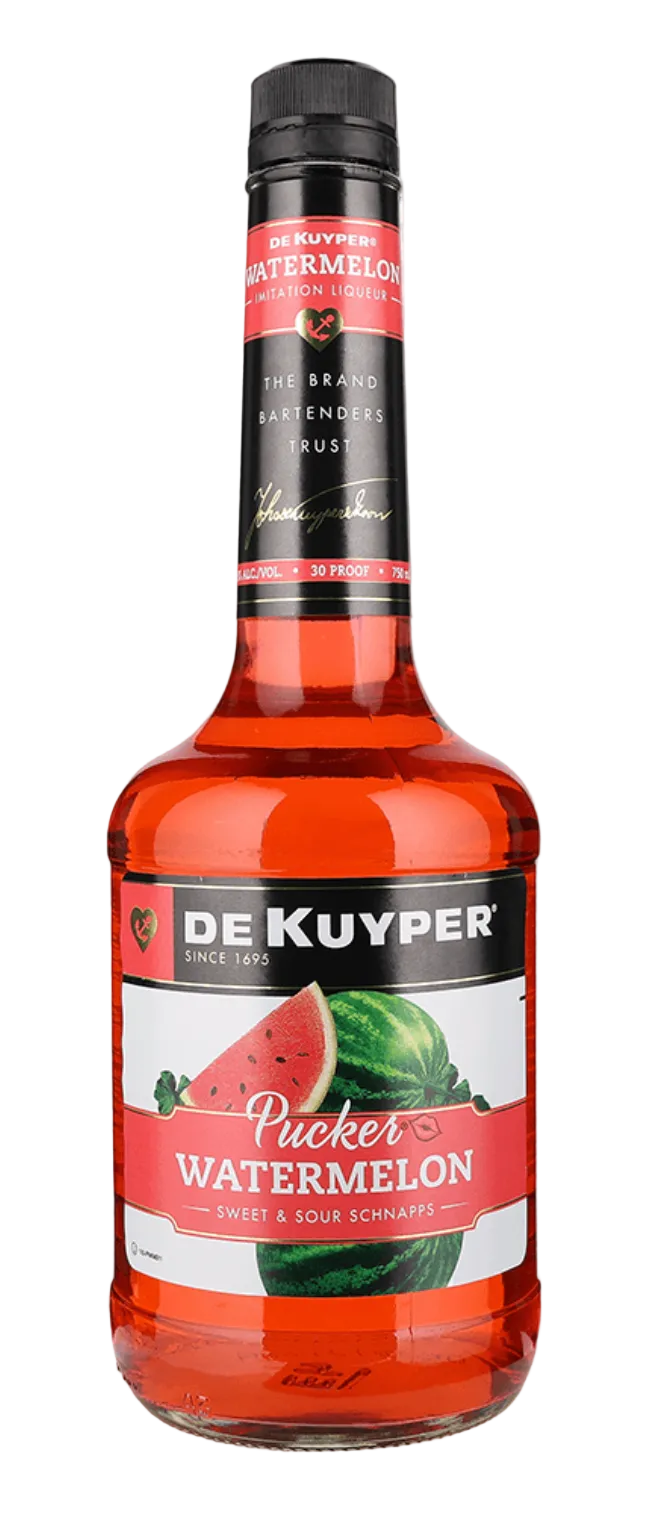 DEKUYPER PUCKER WATERMELON & SOUR SCHNAPPS 750ML MIAMI LIQUOR WINE STORE