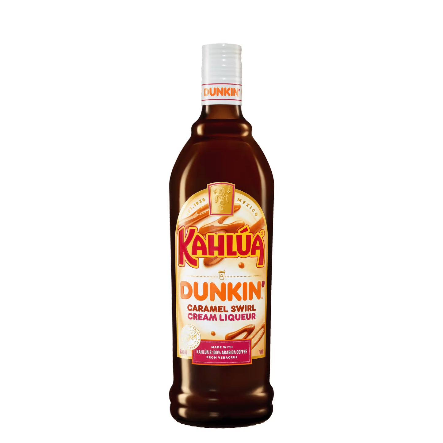 KAHLUA DUNKIN' CARAMEL SWIRL CREAM LIQUEUR 750ML MIAMI LIQUOR WINE STORE