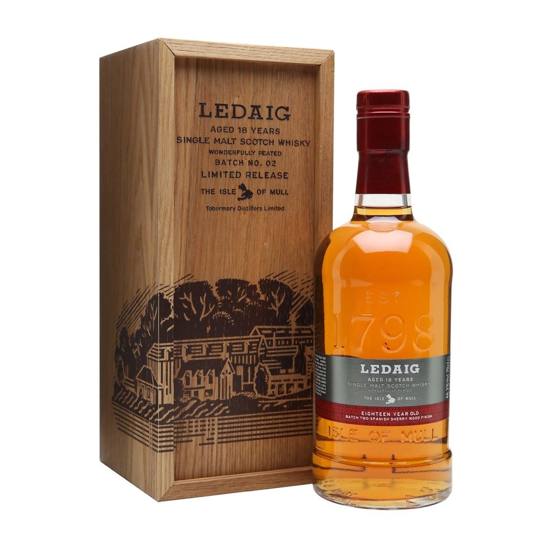 LEDAIG 18YR BACTH No 2 SINGLE MALT SCOTH WHISKY 750ML MIAMI LIQUOR WINE STORE