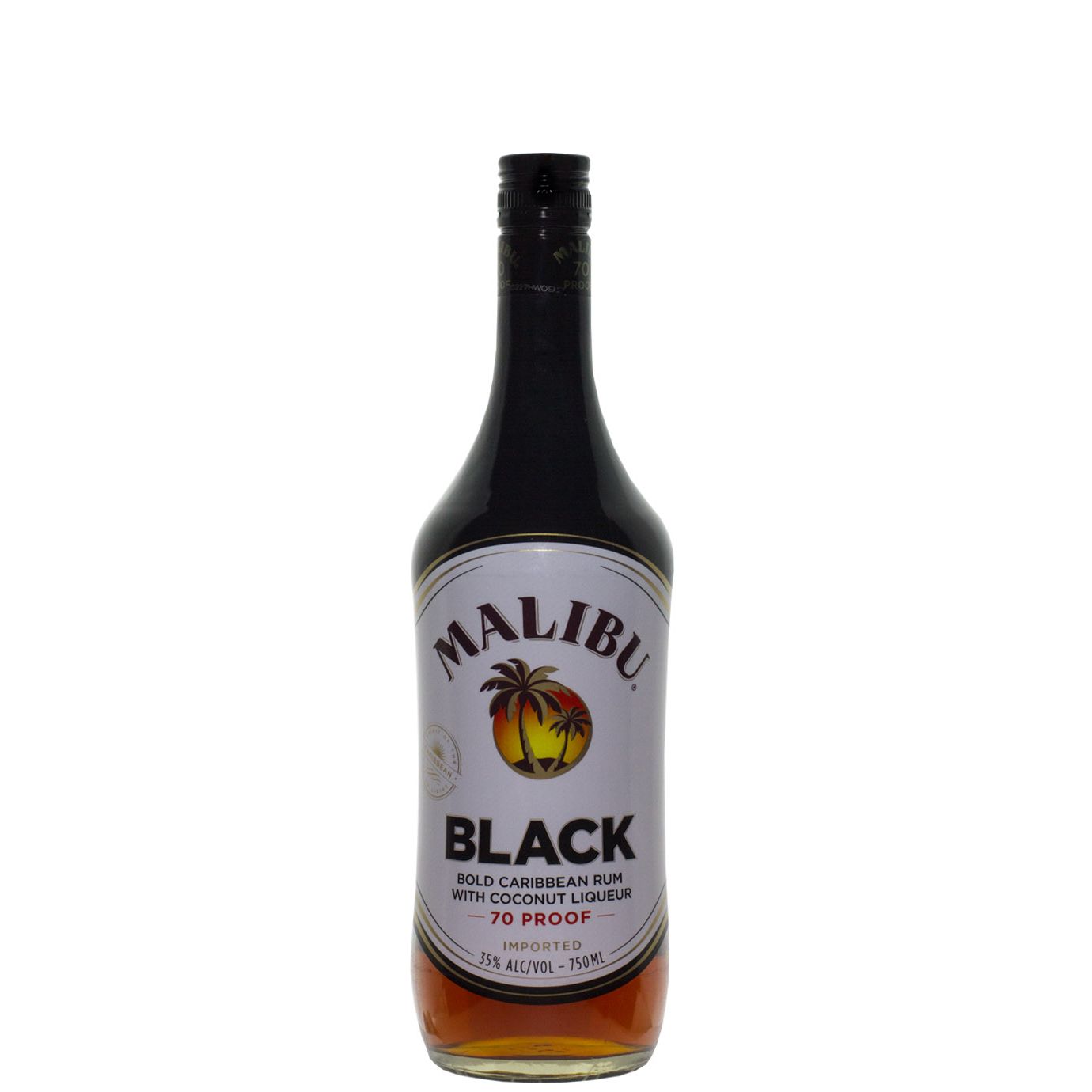 MALIBU BLACK RUM 750ML MIAMI LIQUOR WINE STORE