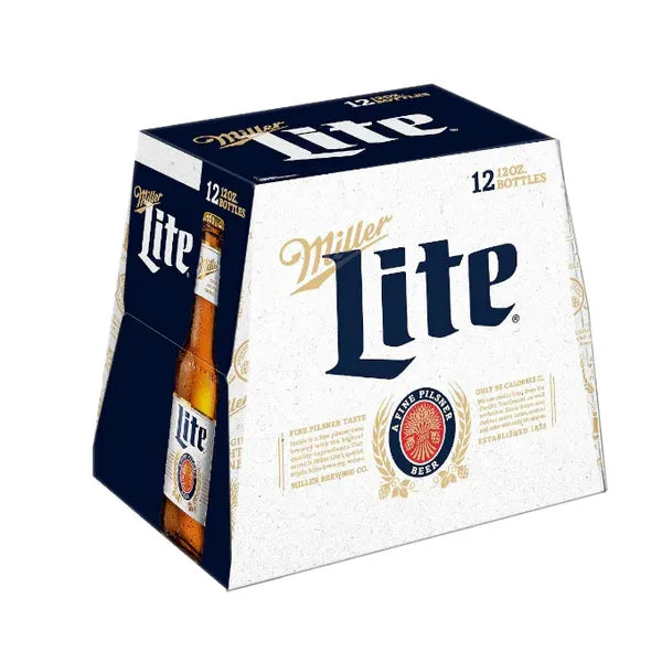 MILLER LITE 12PK BOTTLE MIAMI LIQUOR WINE STORE