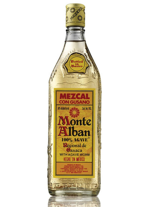 MONTE ALBAN MEZCAL CON GUSANO 750ML MIAMI LIQUOR WINE STORE