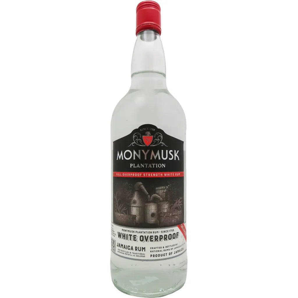 MONYMUSK PLANTATION WHITE OVERPROOF 1L MIAMI LIQUOR WINE STORE