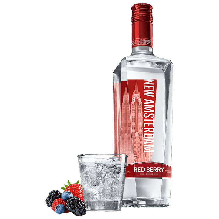 NEW AMSTERDAM RED BERRY 750ML MIAMI LIQUOR WINE STORE