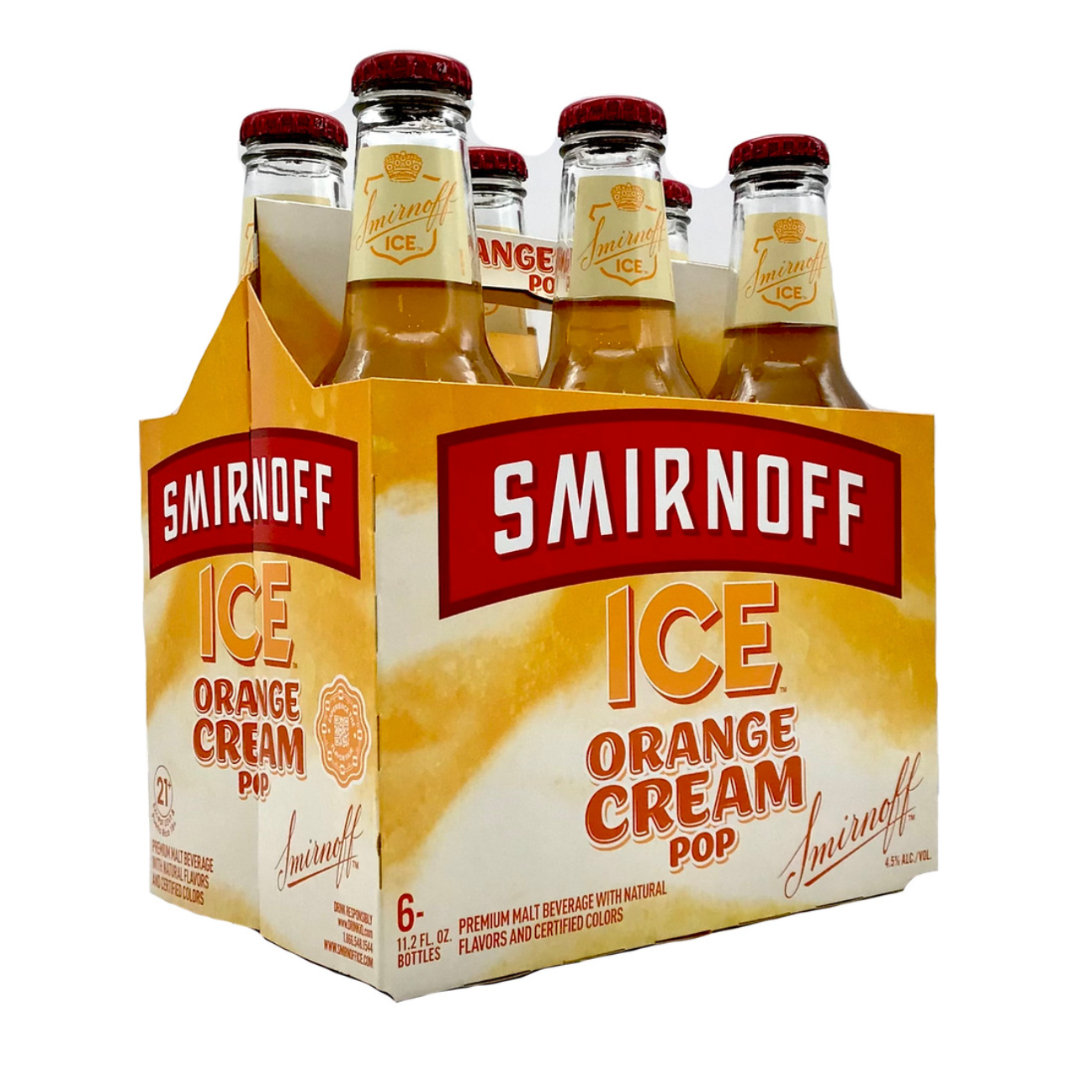 SMIRNOFF ICE ORANGE CREAM POP 6PK 12OZ MIAMI LIQUOR WINE STORE