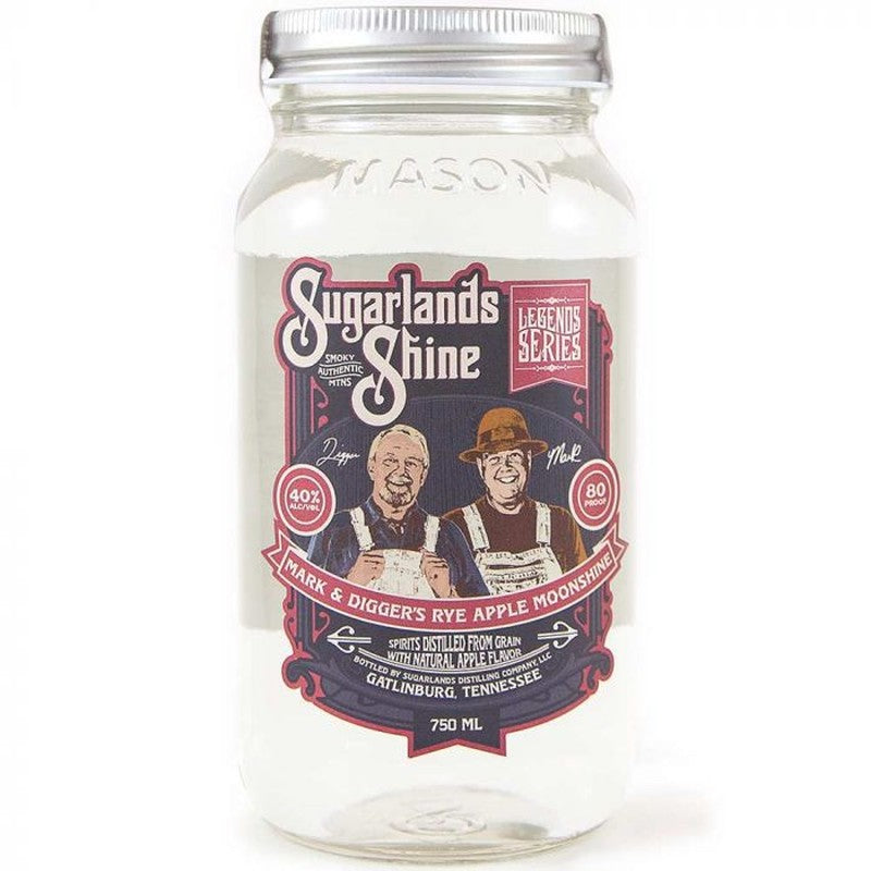 SUGARLANDS SHINE MARK &DIGGER'S RYE APPLE MOONSHINE 750ML MIAMI LIQUOR WINE STORE