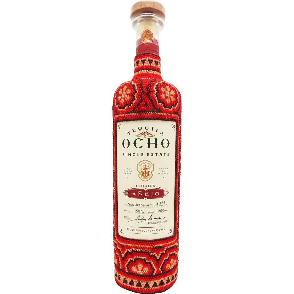 TEQUILA OCHO ARTE HUICHOL ANEJO 750ML MIAMI LIQUOR WINE STORE