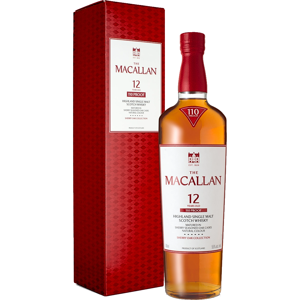 THE MACALLAN 12 YEARS HIGH STRENGTH 110 PROOF 700ML MIAMI LIQUOR WINE STORE