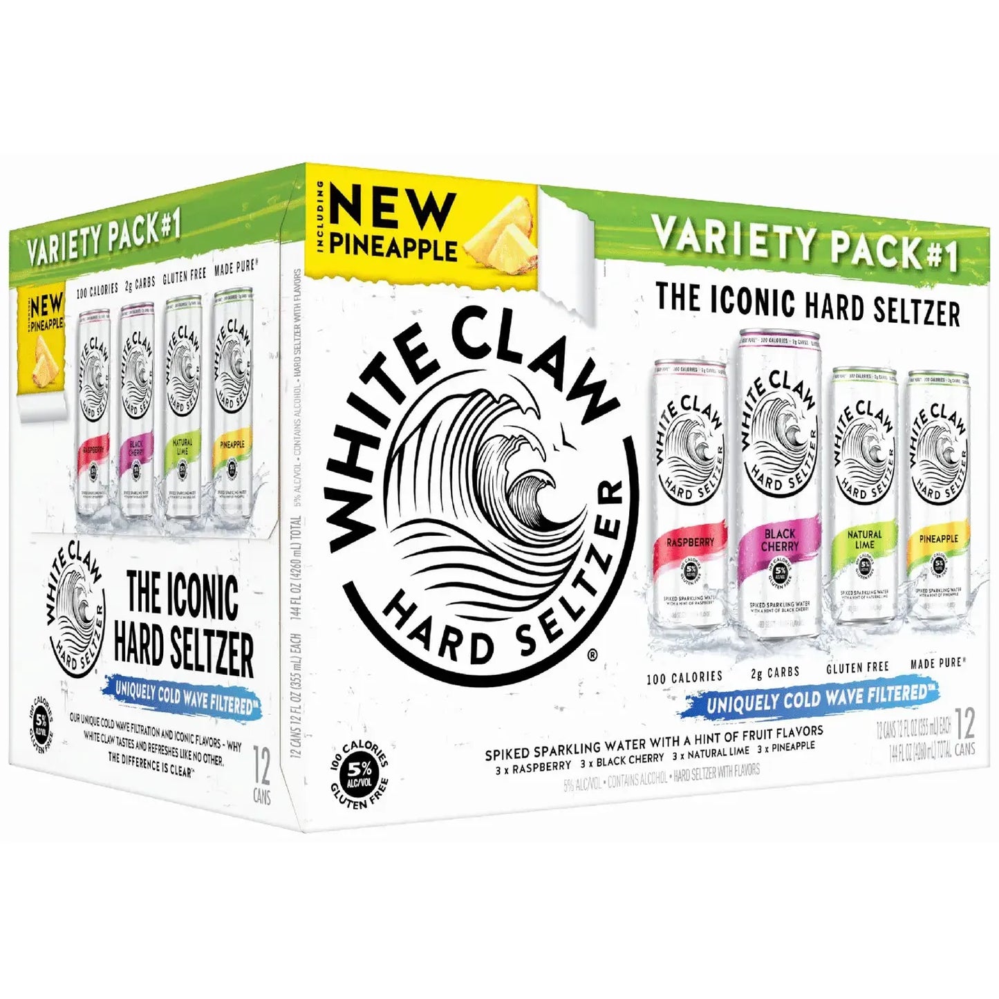 WHITE CLAW 12PK CAN VARIETY #1 MIAMI LIQUOR WINE STORE