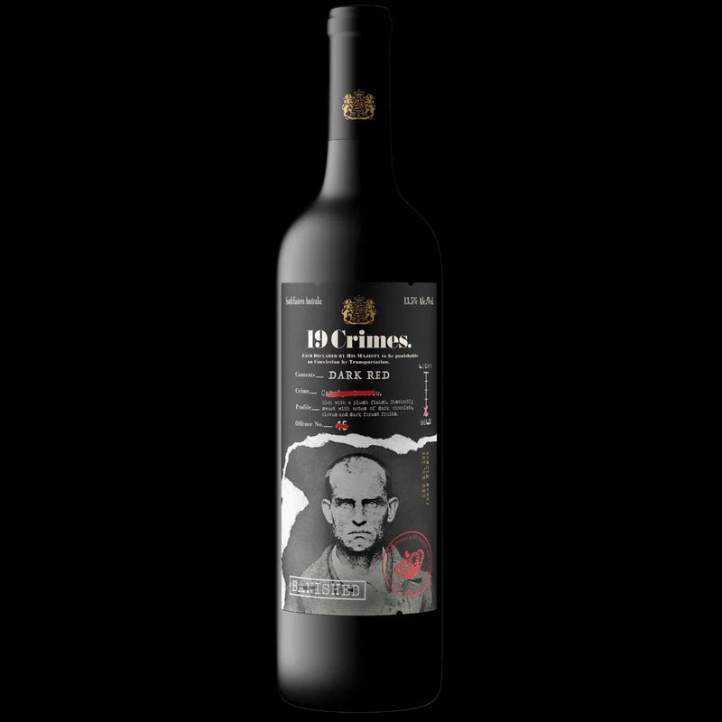 19 CRIMES THE BANISHED DARK RED 750ML MIAMI LIQUOR WINE STORE
