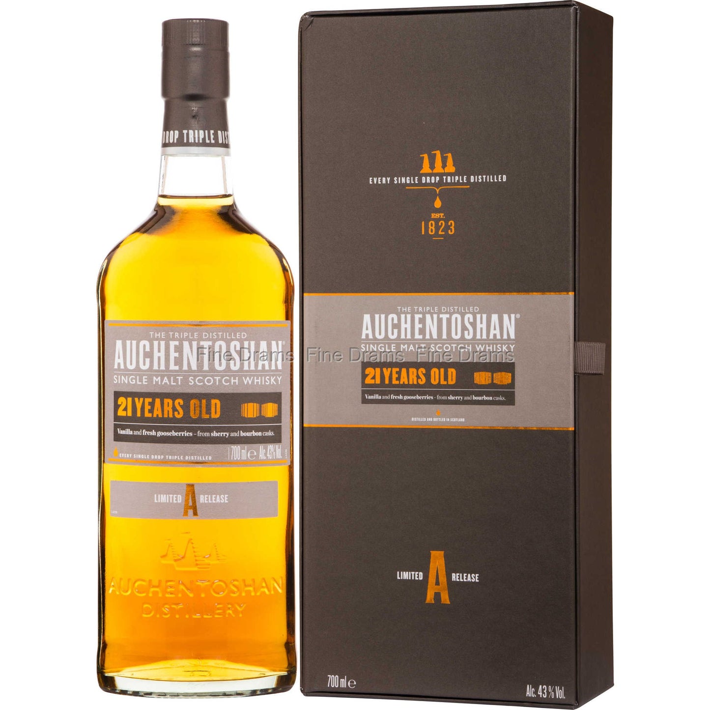 AUCHENTOSHAN  21 YEARS OLD 750ML MIAMI LIQUOR WINE STORE