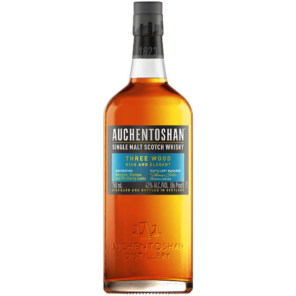 AUCHENTOSHAN THREE WOOD SINGLE MALT 750ML MIAMI LIQUOR WINE STORE 