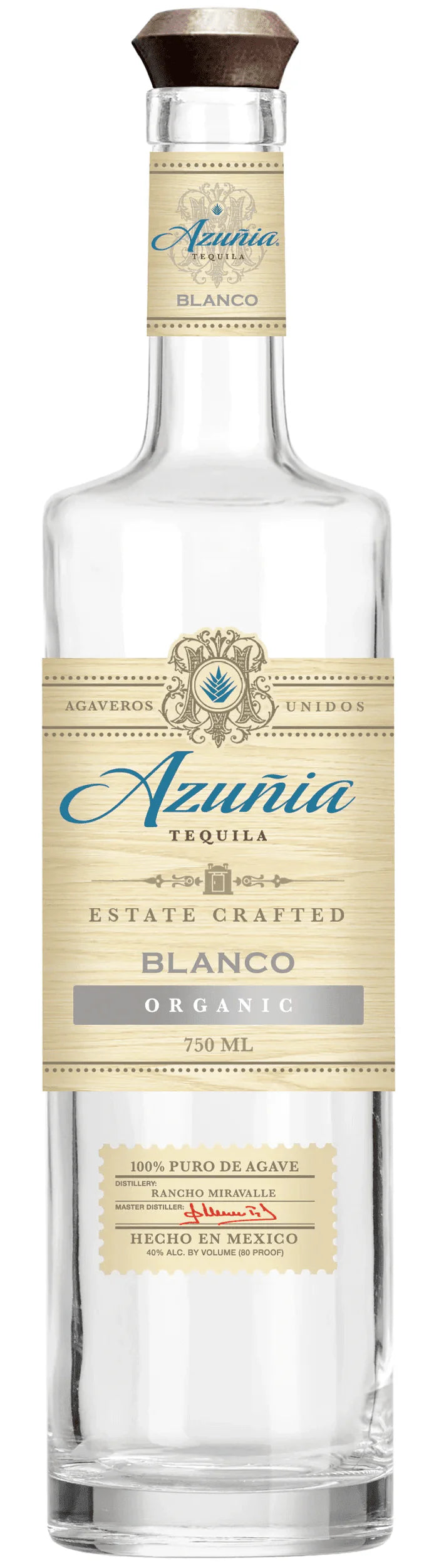 AZUNIA TEQUILA BLANCO ORGANIC 750ML MIAMI LIQUOR WINE STORE