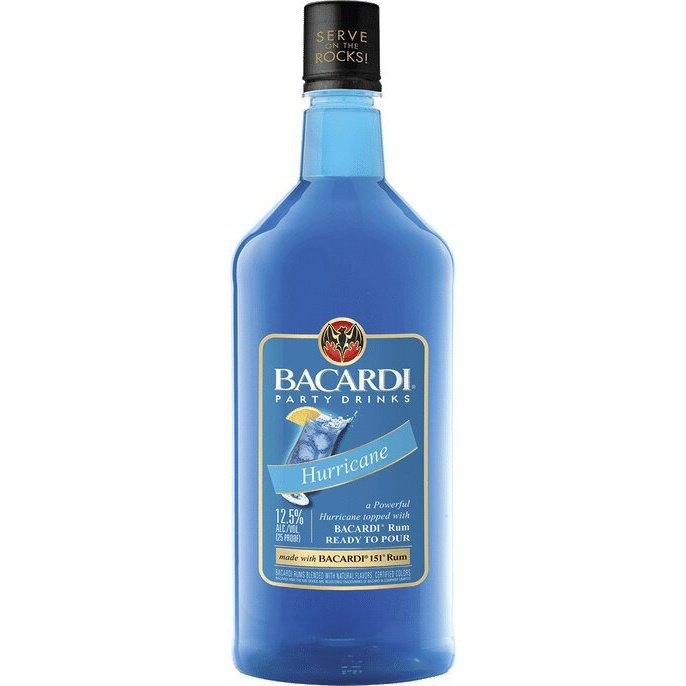 BACARDI PARTY DRINK BLUE HURRICANE 750ML MIAMI LIQUOR WINE STORE