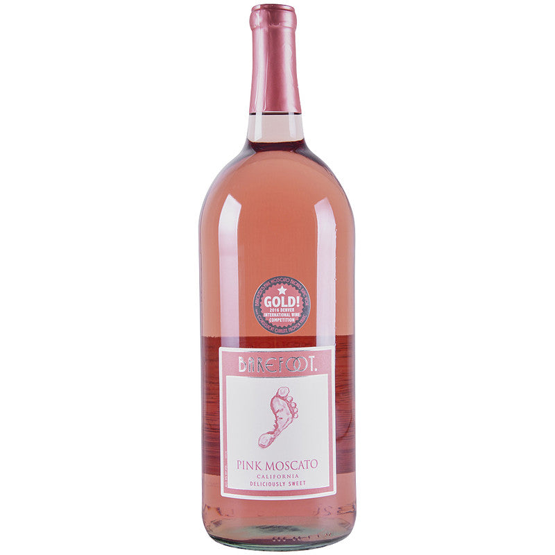 BAREFOOT PINK MOSCATO 1.5L MIAMI LIQUOR WINE STORE
