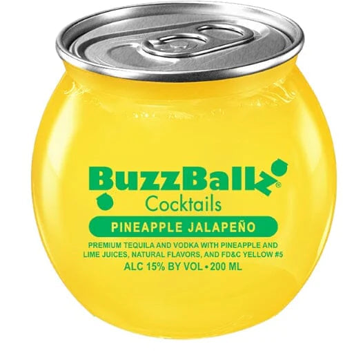 BUZZBALLZ COCKTAILS PINEAPPLE JALAPENO 200ML MIAMI LIQUOR WINE STORE