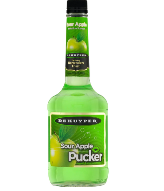 DEKUYPER PUCKER SOUR APPLE 750ML MIAMI LIQUOR WINE STORE