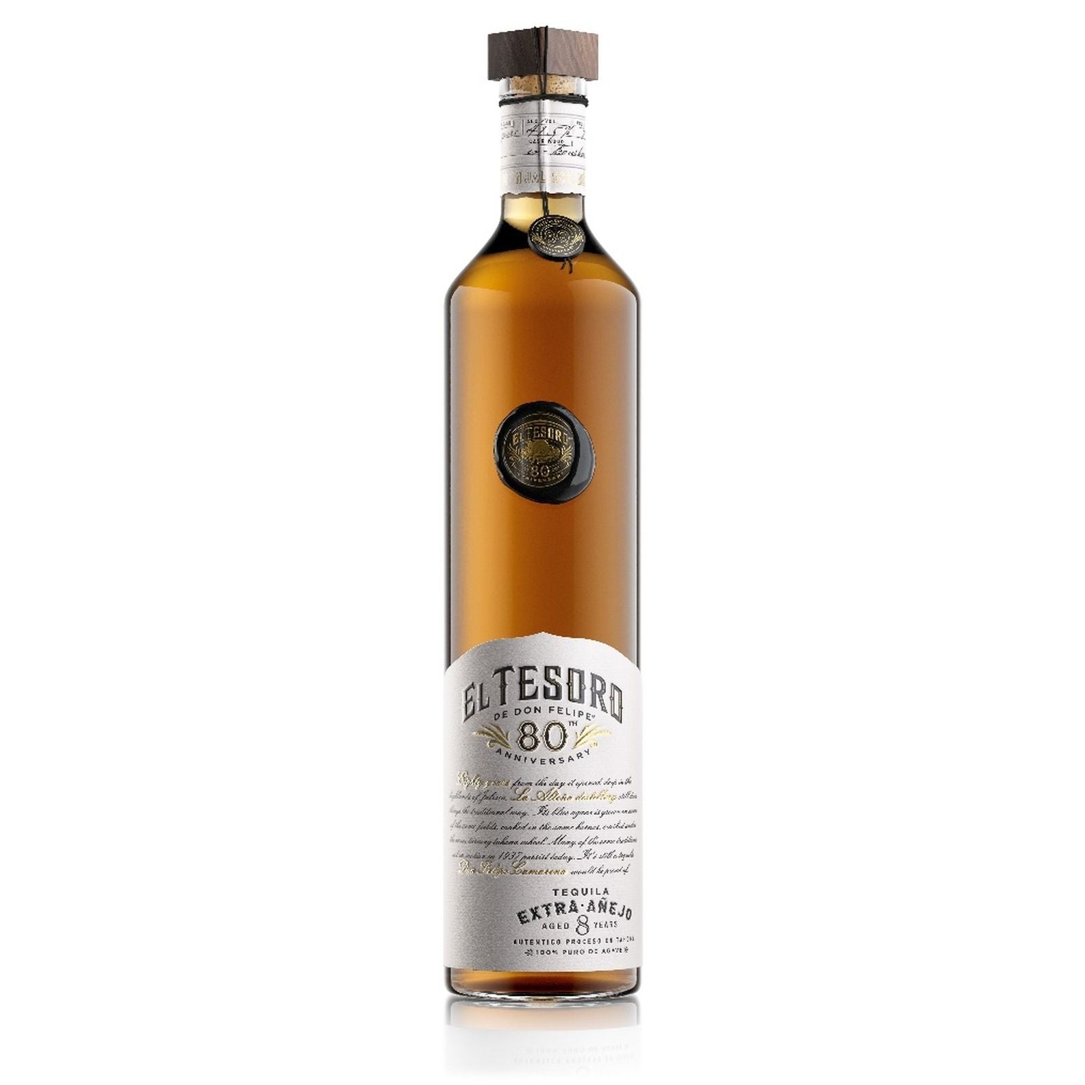 EL TESORO 80th ANNIVERSARY EXTRA ANEJO 8 YEARS 750ML MIAMI LIQUOR WINE STORE