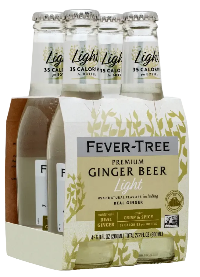 FEVER TREE LIGHT GINGER BEER 4PK  MIAMI LIQUOR WINE STORE