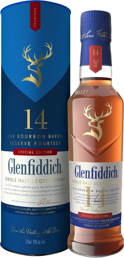 GLENFIDDICH 14 YEARS OLD 375ML MIAMI LIQUOR WINE STORE