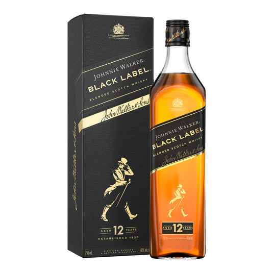 JOHNNIE WALKER BLACK 12 YEARS 750ML MIAMI LIQUOR WINE STORE