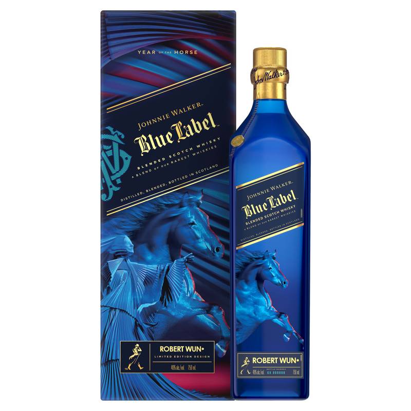 JOHNNIE WALKER BLUE LABEL LUNAL YEAR OF THE HORSE 750ML MIAMI LIQUOR WINE STORE