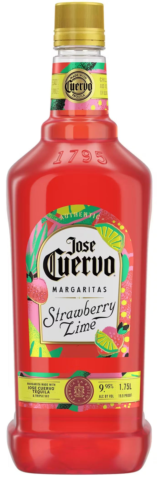 JOSE CUERVO AUTHENTIC STRAWBERRY LIME MARGARITA 1.75L MIAMI LIQUOR WINE STORE