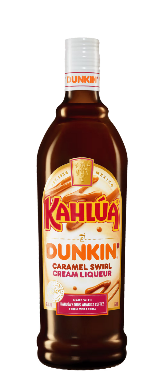 KAHLUA DUNKIN' CARAMEL SWIRL CREAM LIQUEUR 750ML MIAMI LIQUOR WINE STORE