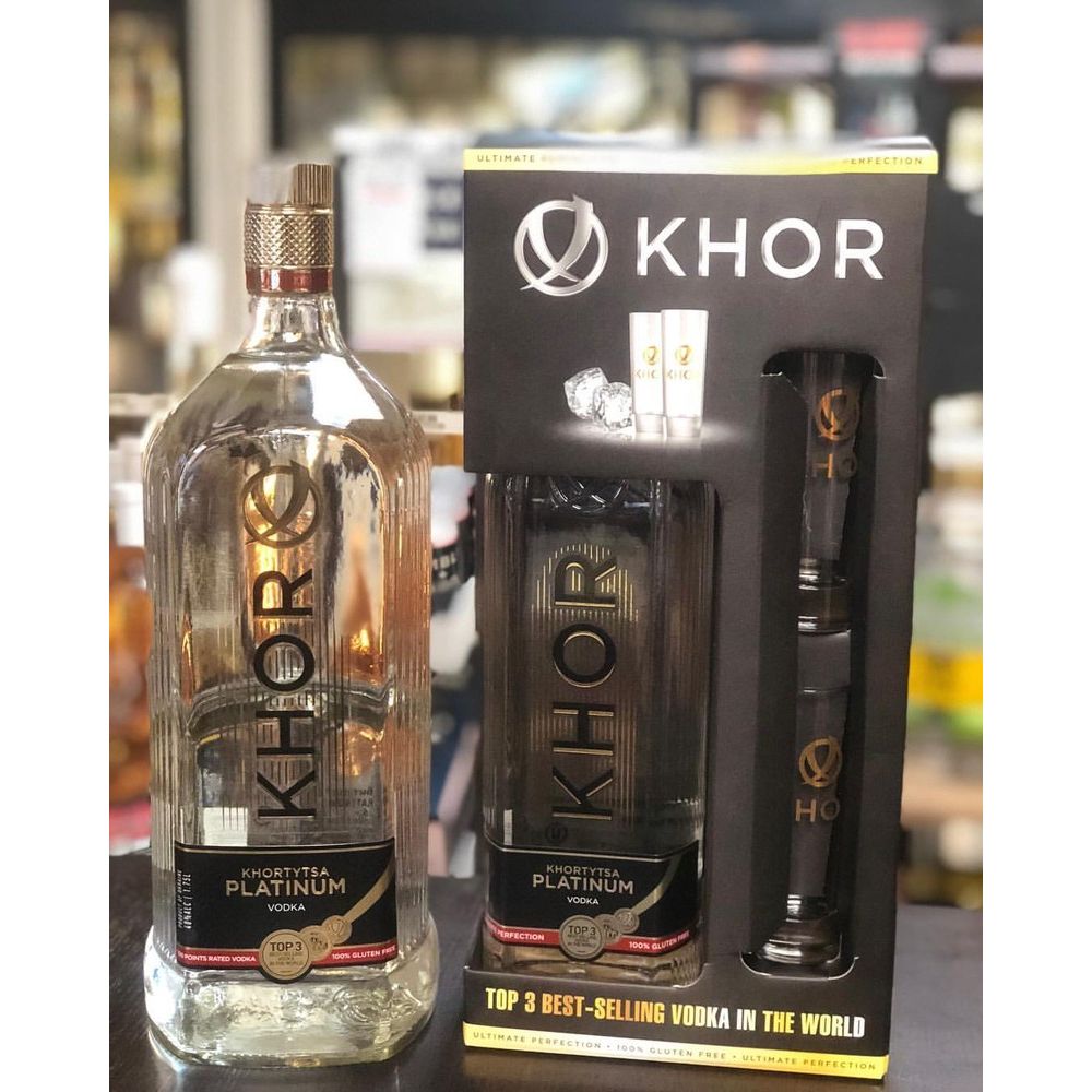 KHOR PLATINUM VODKA GIFT SET MIAMI LIQUOR WINE STORE