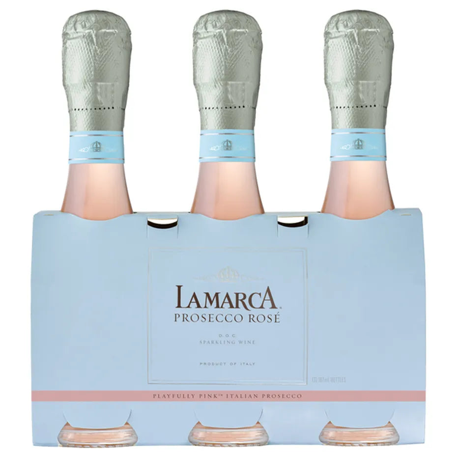 LAMARCA PROSECCO ROSE 3PK 187ML MIAMI LIQUOR WINE STORE