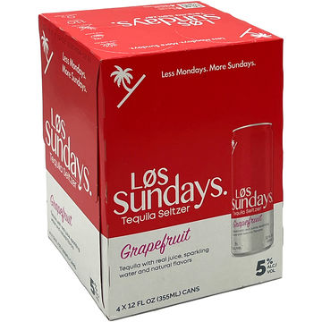 LOS SUNDAYS TEQUILA SELTZER 4PK CAN GRAPEFRUIT MIAMI LIQUOR WINE STORE