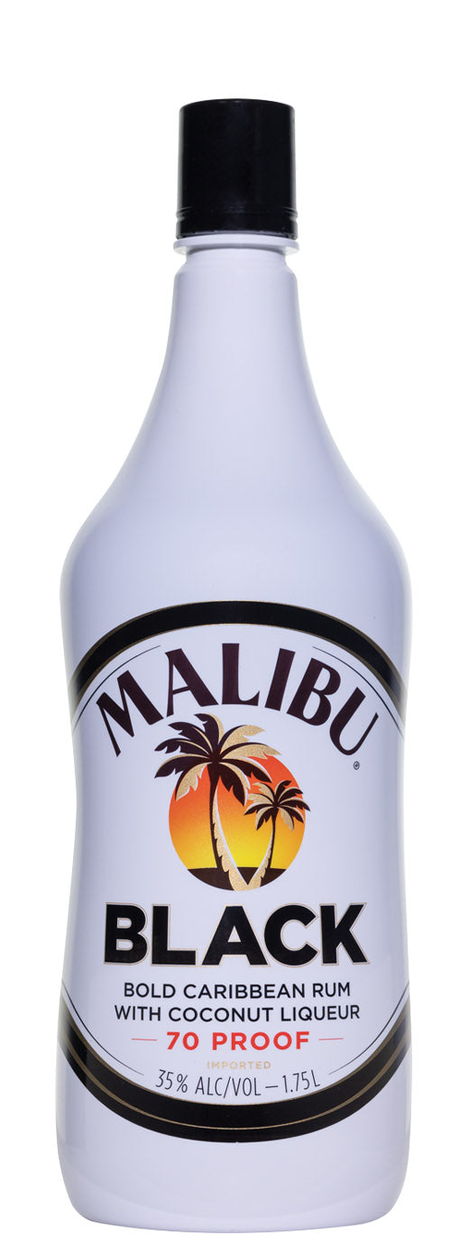 MALIBU BLACK RUM 1.75L MIAMI LIQUOR WINE STORE
