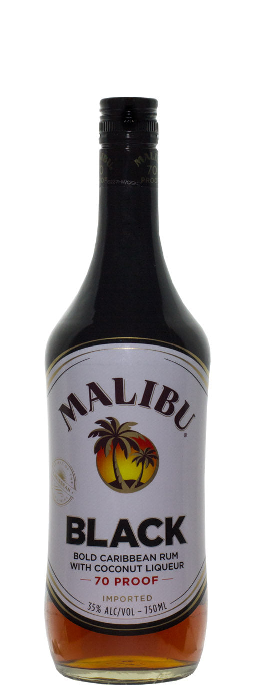 MALIBU BLACK RUM 750ML MIAMI LIQUOR WINE STORE