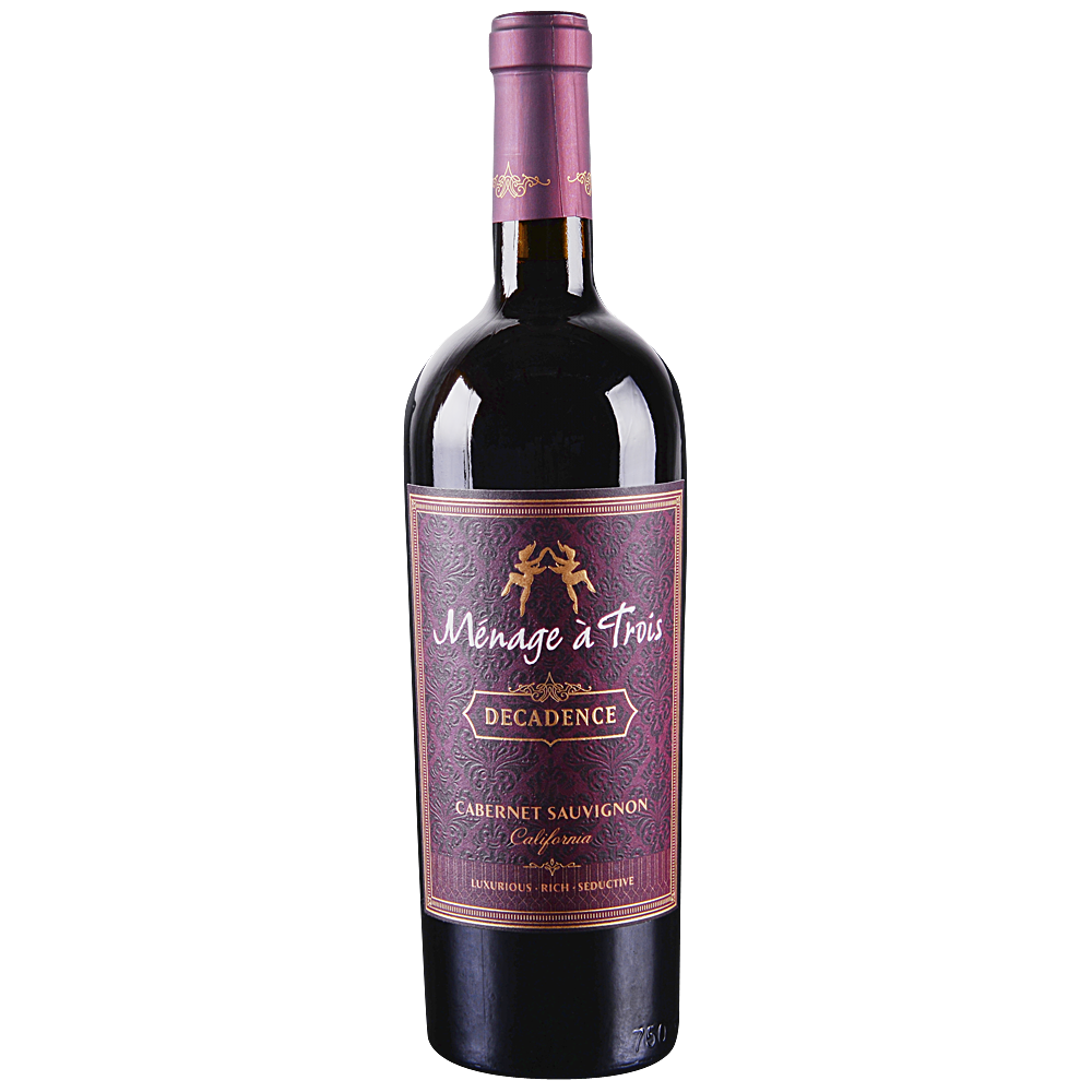 MENAGE A TROIS DECADENCE CABERNET SAUVIGNON 750ML MIAMI LIQUOR WINE STORE