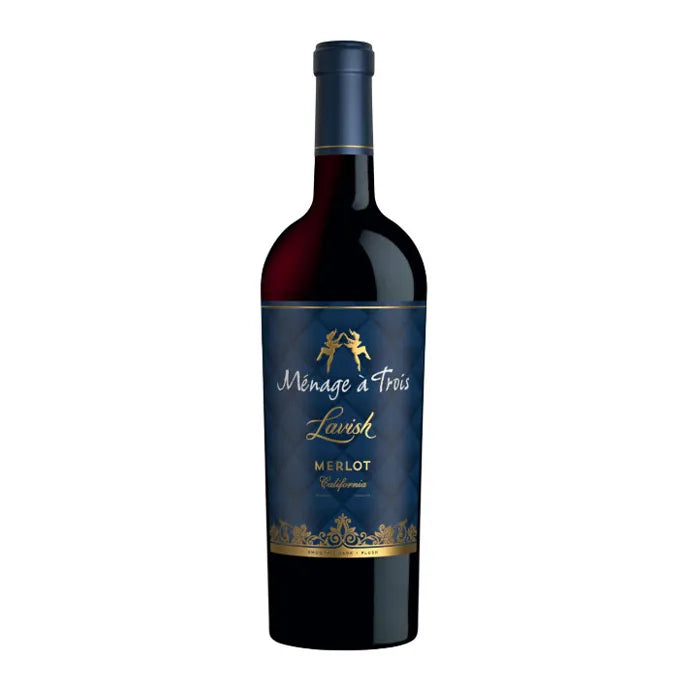MENAGE A TROIS LAVISH MERLOT 750ML  MIAMI LIQUOR WINE STORE