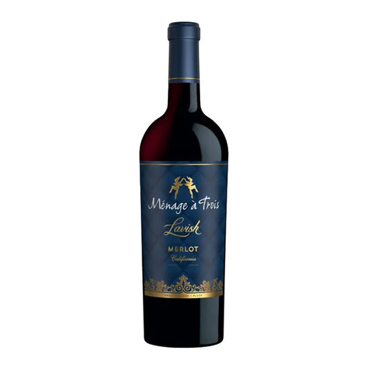 MENAGE A TROIS LAVISH MERLOT 750ML  MIAMI LIQUOR WINE STORE
