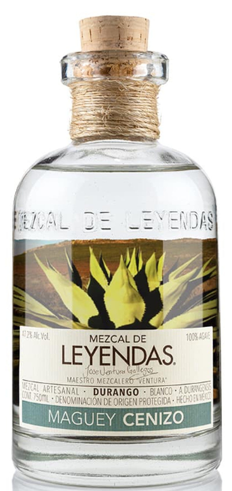 MEZCAL DE LEYENDAS MAGUEY CENIZO 750ML MIAMI LIQUOR WINE STORE