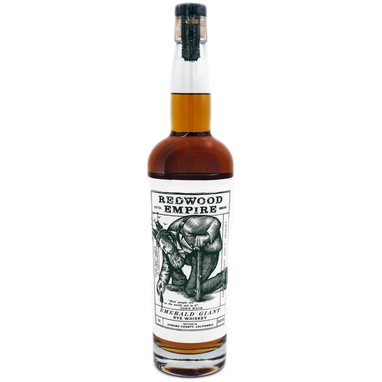 REDWOOD EMPIRE EMERALD GIANT RYE WHISKEY 750ML MIAMI LIQUOR WINE STORE