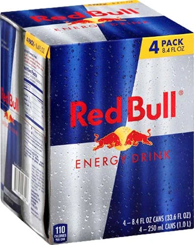 RED BULL 4PK 8.4 FL OZ MIAMI LIQUOR WINE STORE